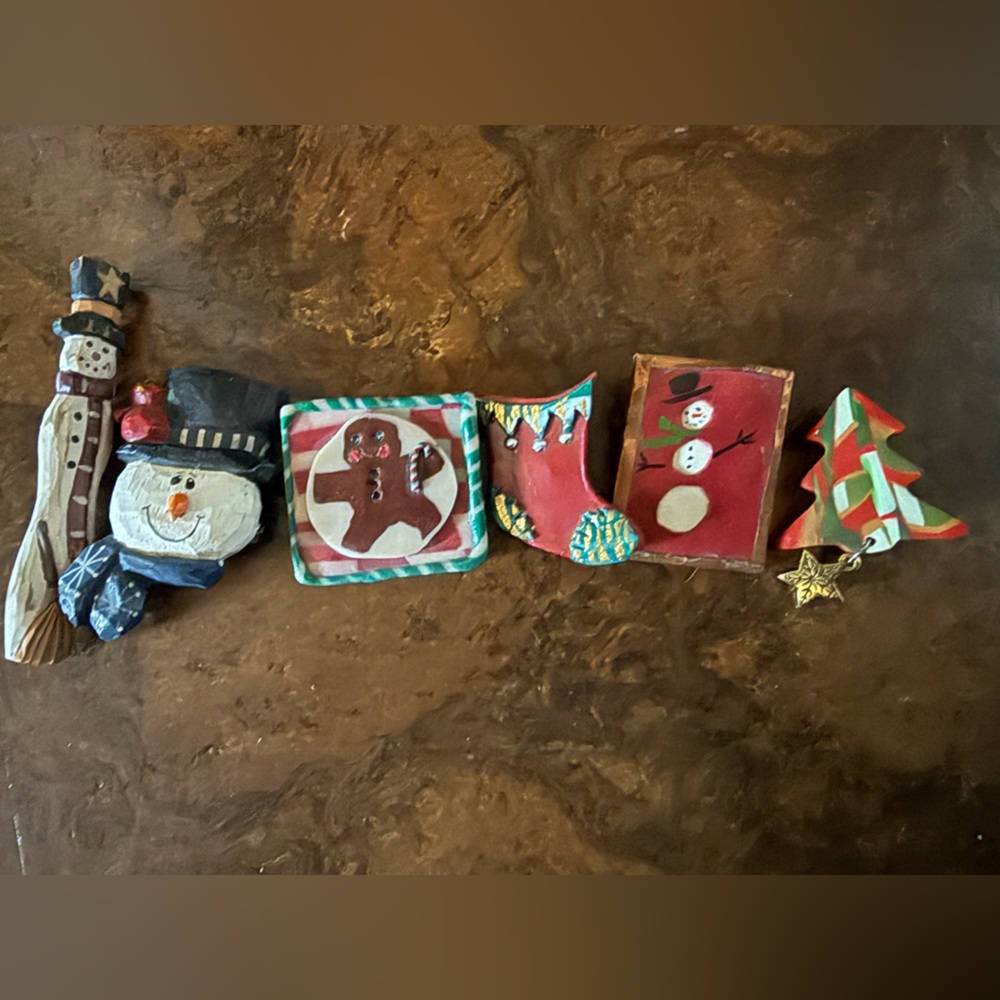 Christmas Pins, Lot of 5 - Festive Holiday Accessories! Handmade Flair!